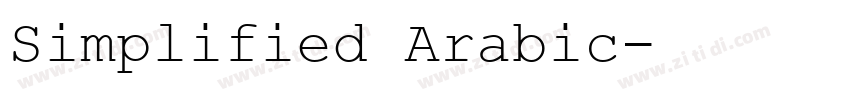 Simplified Arabic字体转换